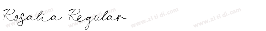 Rosalia Regular字体转换